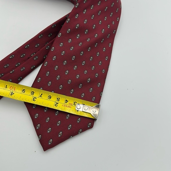 Dior Burgundy and Gray Patterned Tie - Picture 5 of 6